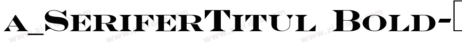 a_SeriferTitul Bold字体转换